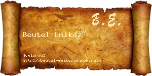 Beutel Enikő névjegykártya