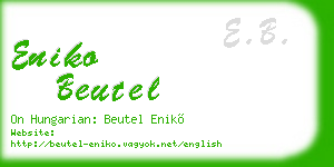 eniko beutel business card